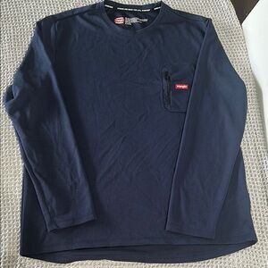Wrangler Blue Long Sleeve Tee Classic Style‎